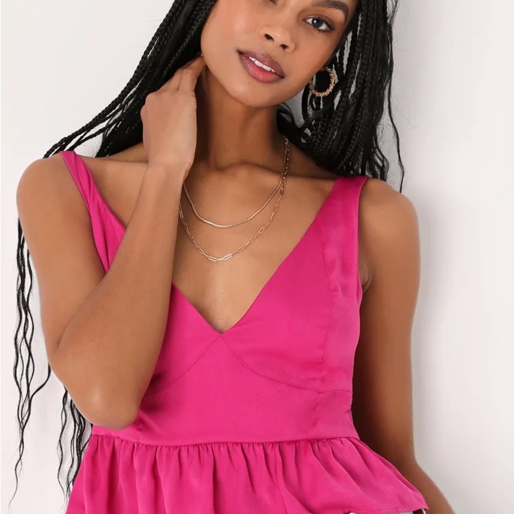 Women's Pink Sleeveless Top